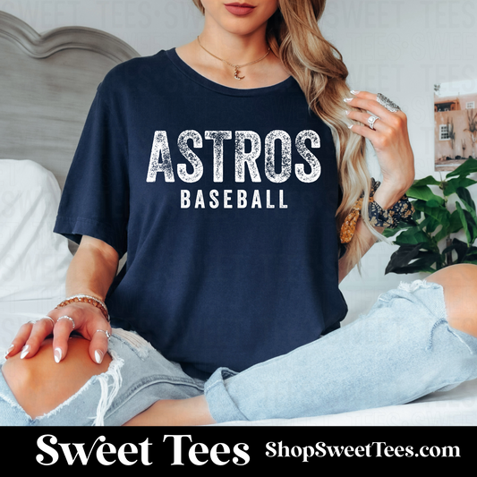 Astros Baseball Vintage Rough tee