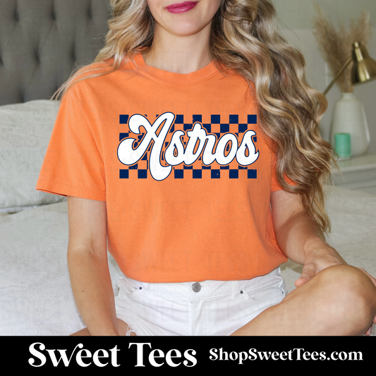 Astros Checker tee - Orange
