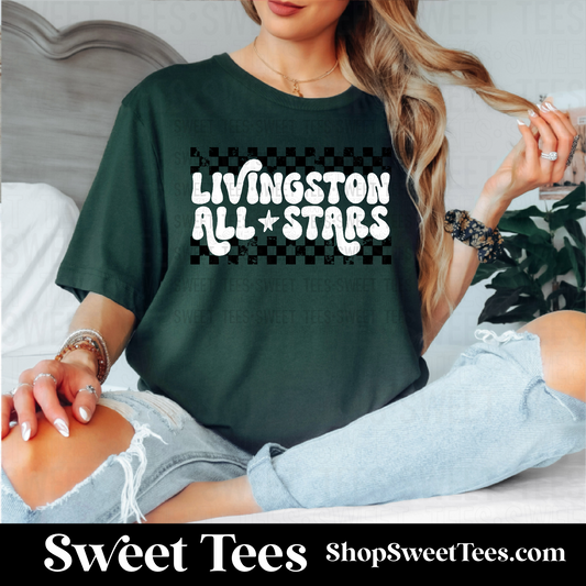 Livingston All-Stars Retro Checker tee - Green