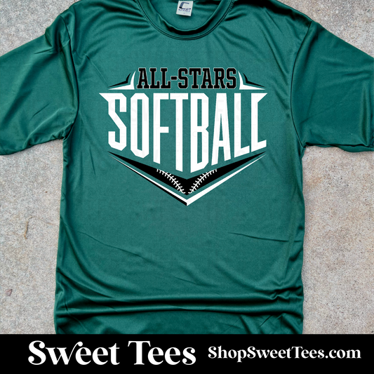 All-Stars Softball 003 Drifit tee - Green