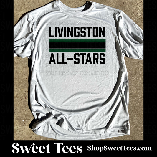 Livingston All-Stars Double Team Drifit tee - Silver