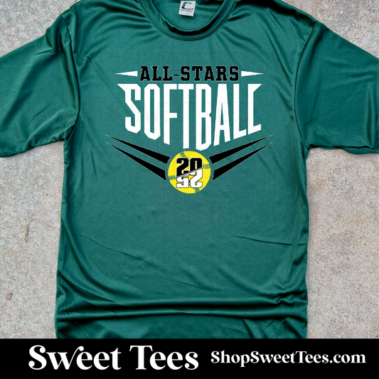 All-Stars Softball 002 Drifit tee - Green