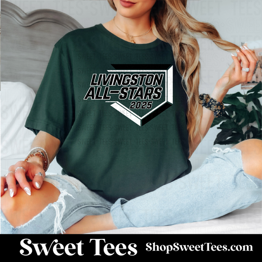 Livingston All-Stars 2025 Plate Outline tee
