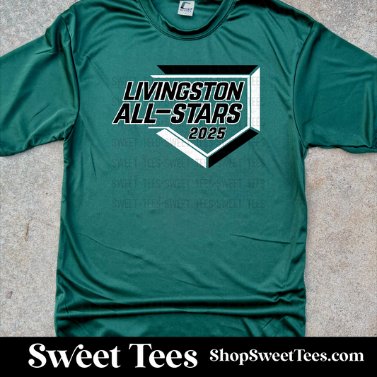 Livingston All-Stars Outlined Plate Drifit tee