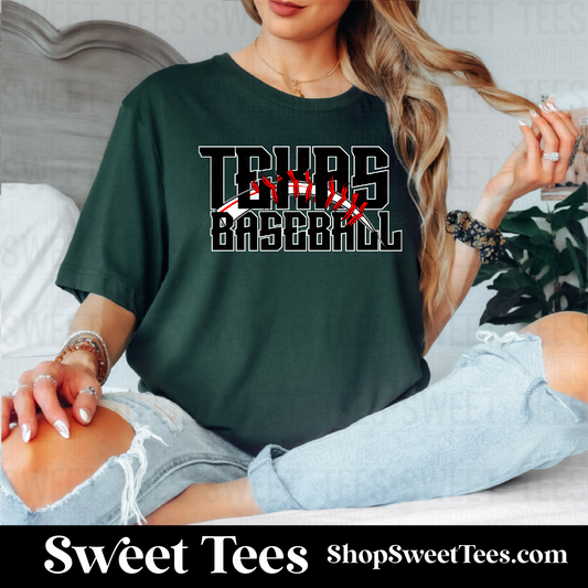 Texas Baseball Vec Stitch tee