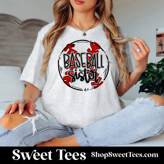 Doodle Baseball Sister tee