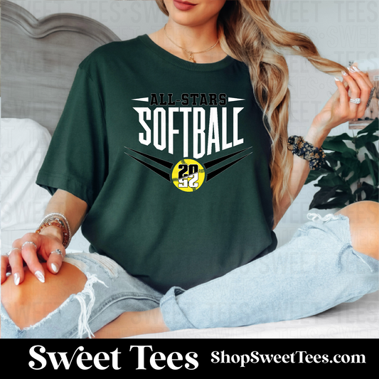 All-Stars Softball 002 tee - Green