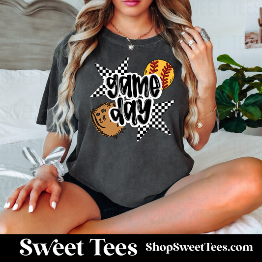 Softball Game Day Star tee