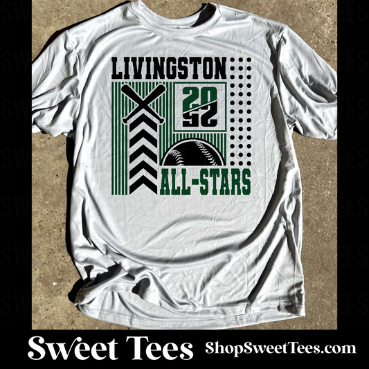 Livingston All-Stars Lined Circle Drifit tee