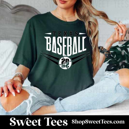 Texas Baseball 002 tee - Forest