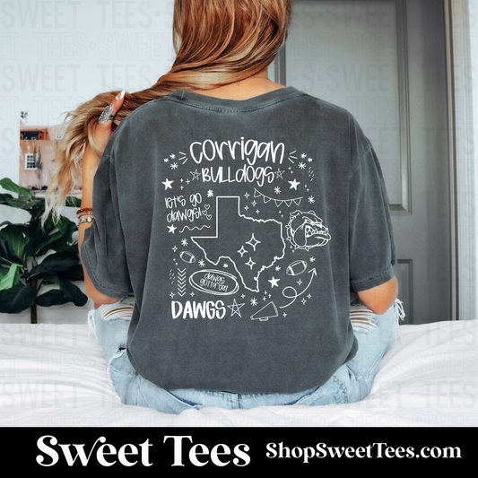 Corrigan Football Doodle Spirit 145 tee