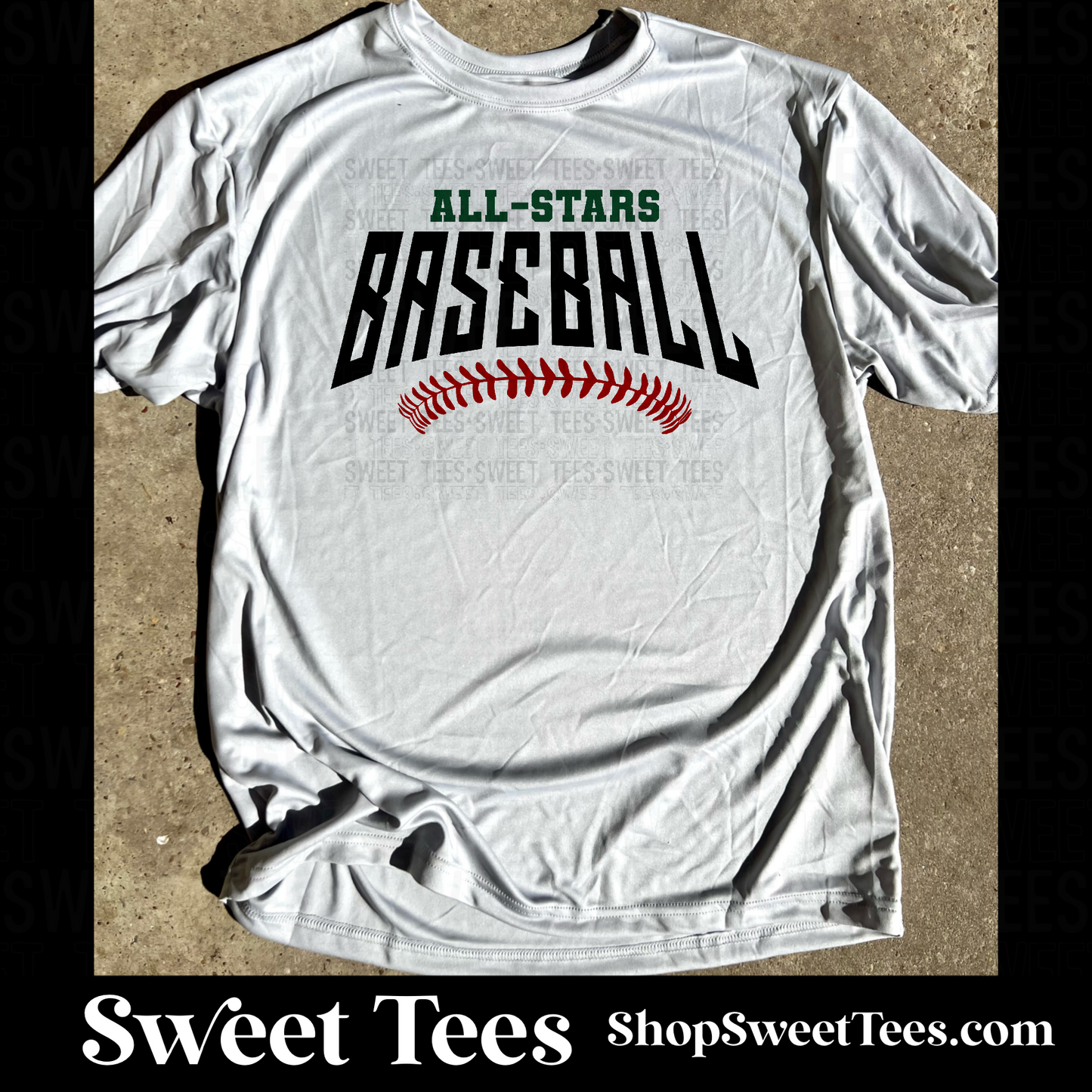 All-Stars Baseball Arched Stitch tee