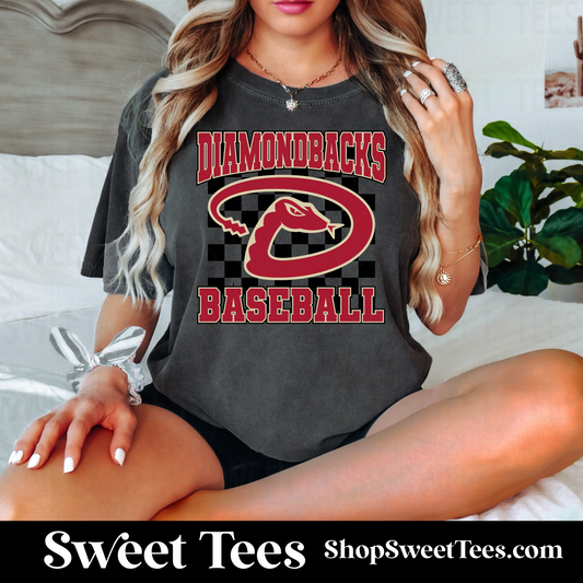 Diamondbacks Checker Logo tee