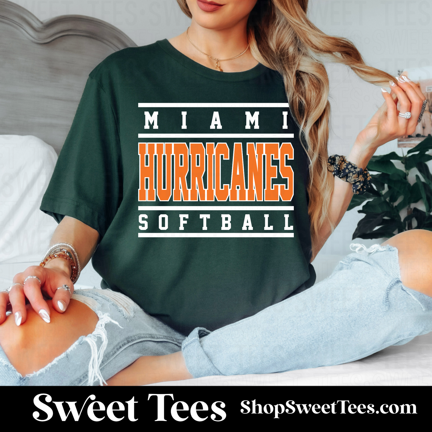 Miami Hurricanes 4 the Lined tee