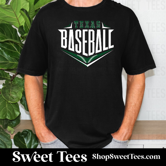 Texas Baseball 003 tee - Black