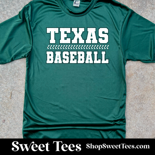 Texas Baseball Stitch Drifit tee - Forest