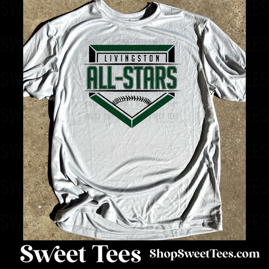 Livingston All-Stars Baseball Plate Drifit tee