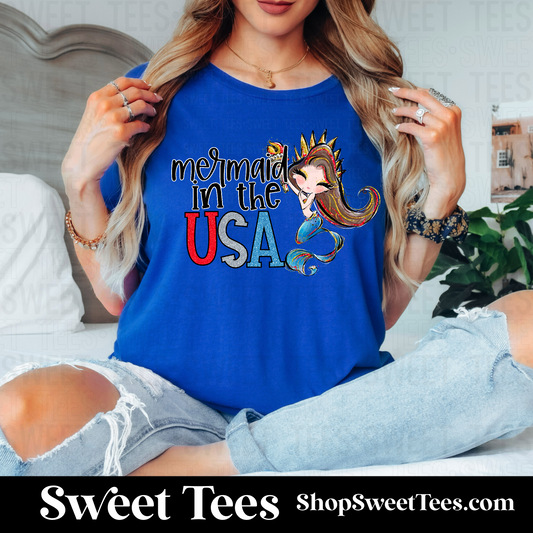 Mermaid in the USA tee