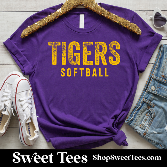 LSU Tigers Softball Vintage Rough tee