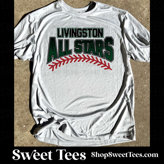 Livingston All-Stars Gradient Arched Stitch Drifit tee