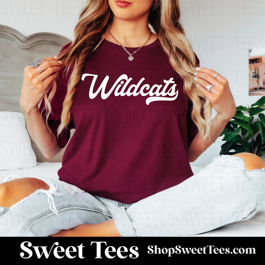 Onalaska Wildcats Vintage Script tee