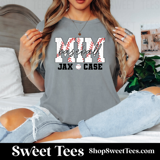 Custom Baseball Name tee