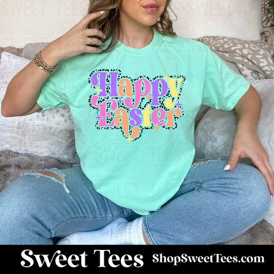 Happy Easter Multicolor Letters tee - Island Reef