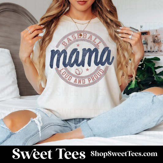 Vintage Baseball Mama tee