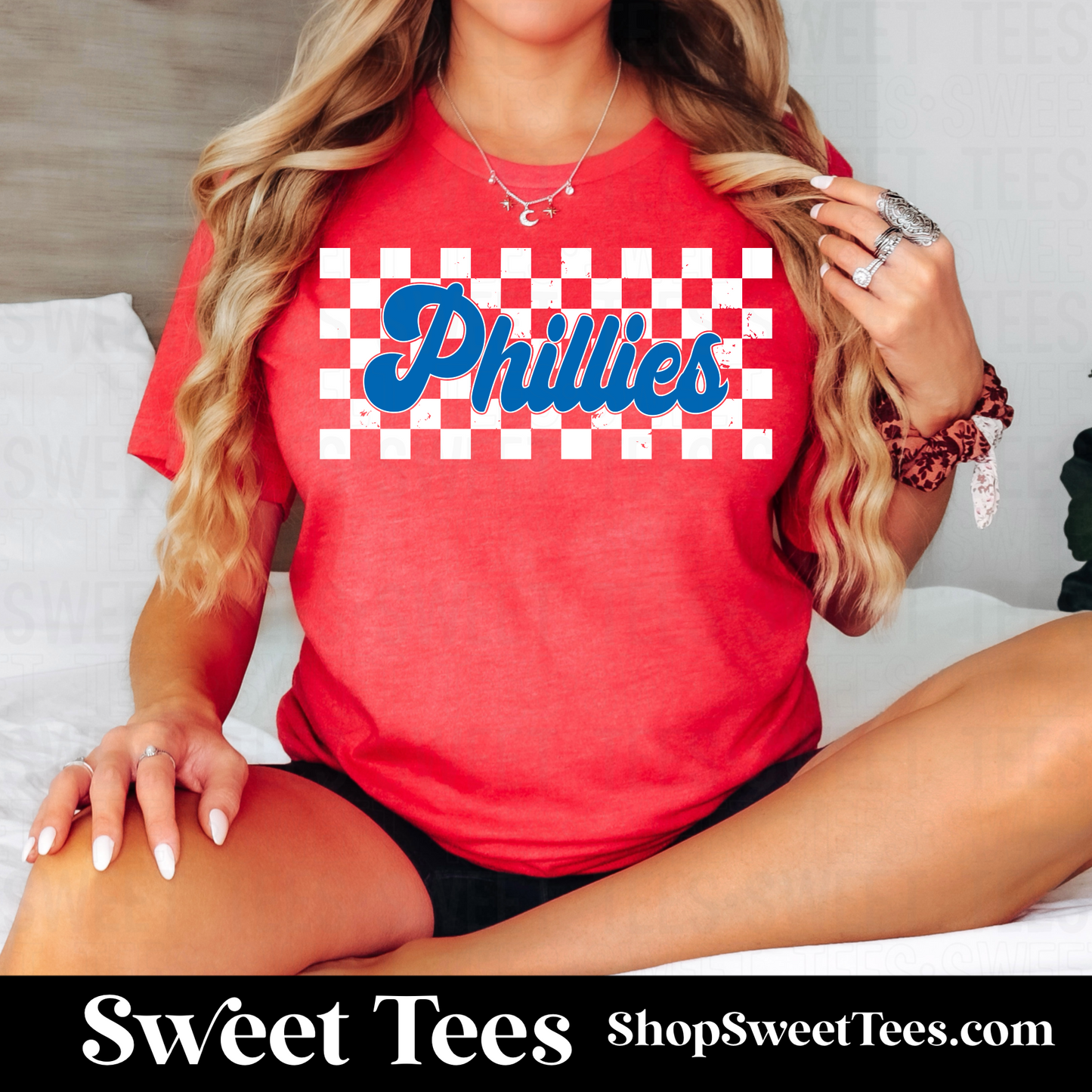 Phillies Checker tee - Red