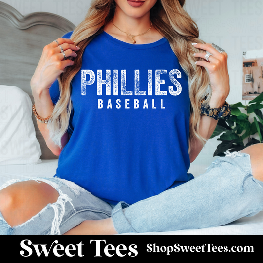 Phillies Baseball Vintage Rough tee