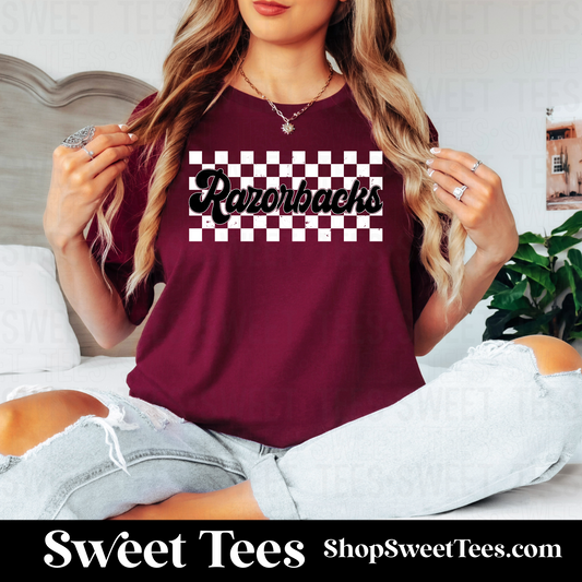 Razorbacks Checker tee