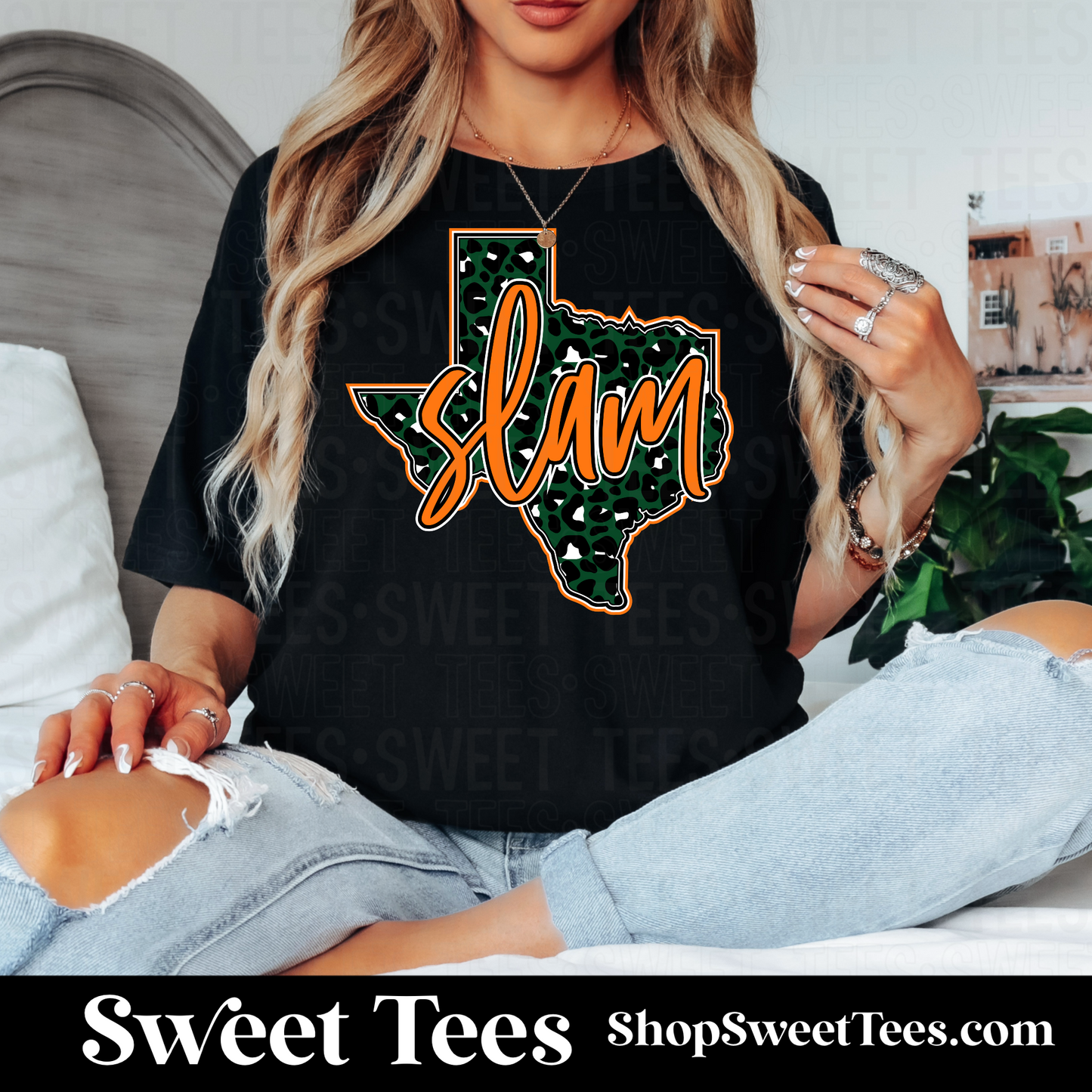 Texas Slam Leopard Texas tee