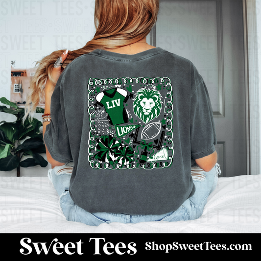 Lions Football Doodle Spirit 205 tee