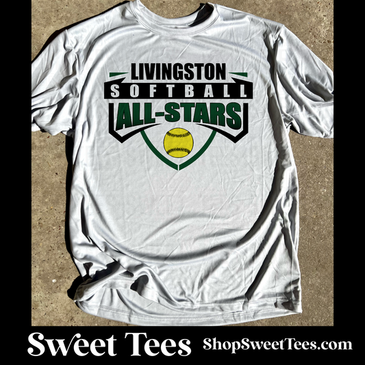 Livingston All-Stars Softball Display Plate Drifit tee