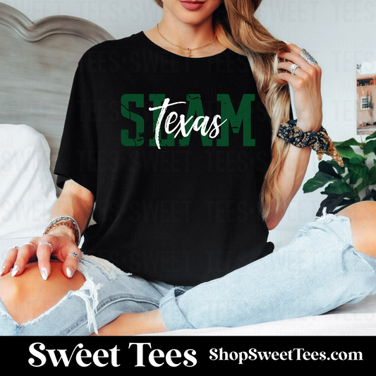 Texas Slam Worn Text tee - Black