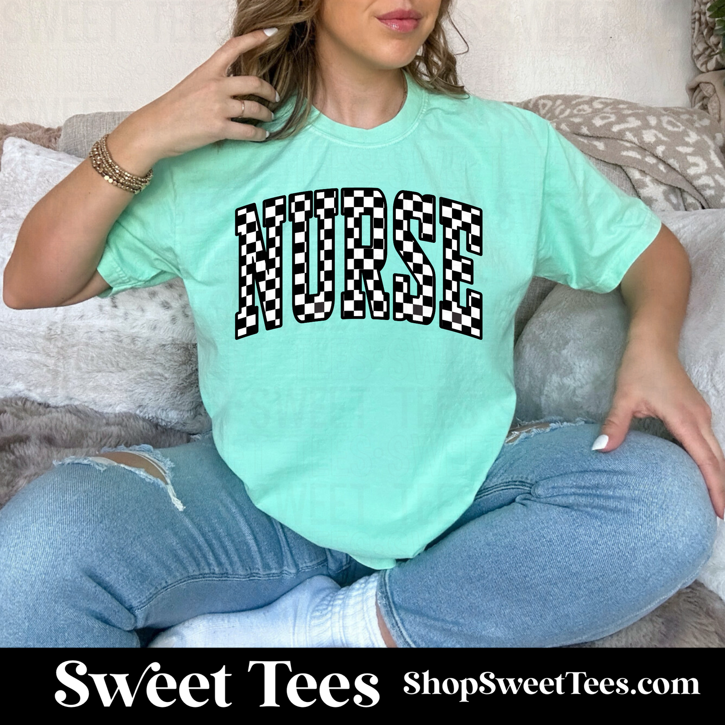 Checkered Nurse tee