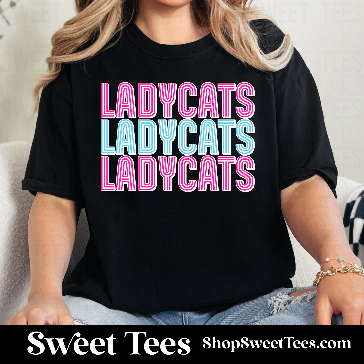 SETX Ladycats Inline Stacked 057 tee