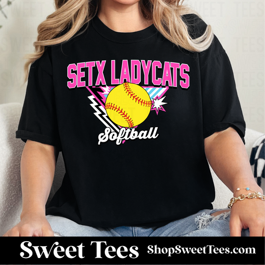 SETX Ladycats Retro 117 tee - Black