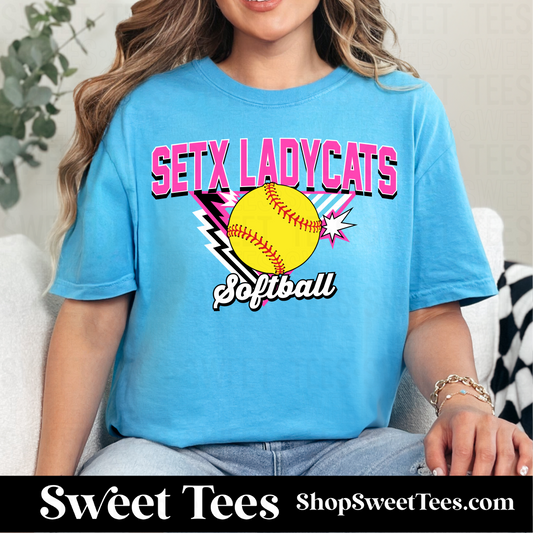 SETX Ladycats Retro 117 tee - Blue
