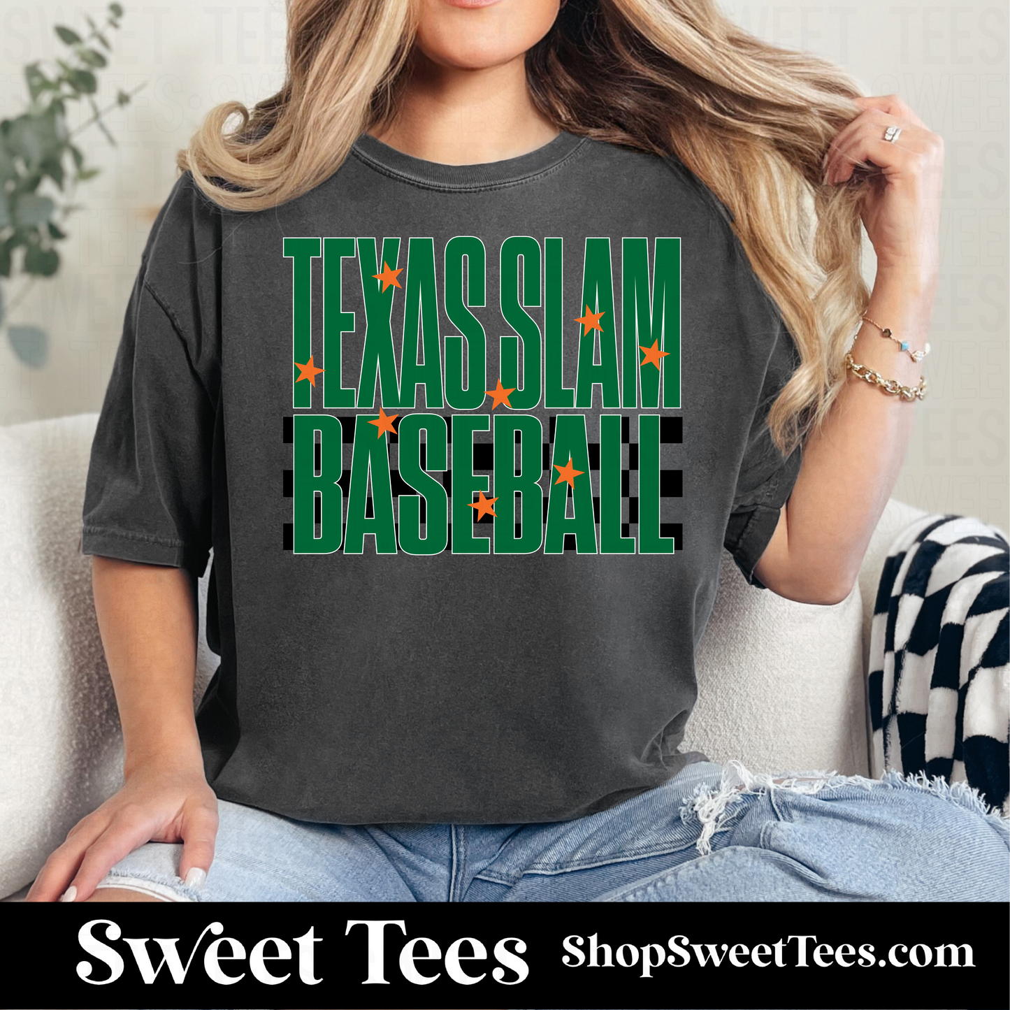 Texas Slam Checkered Stars 134 tee