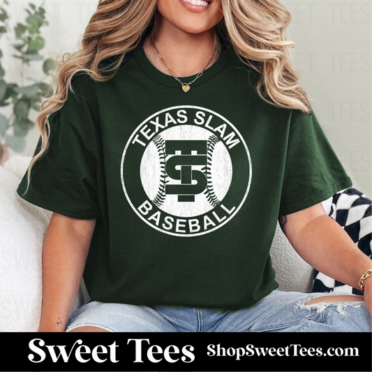 Texas Slam Baseball Old School 149 tee - Forest