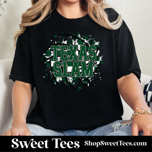 Texas Slam Volleyball Checker Spatter tee