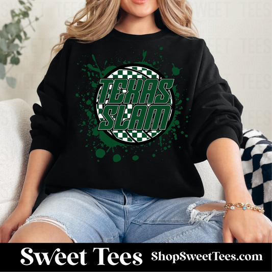 Texas Slam Volleyball Grunge Ink Spatter Sweatshirt