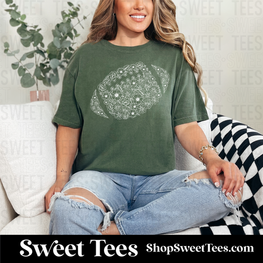 Floral Football tee