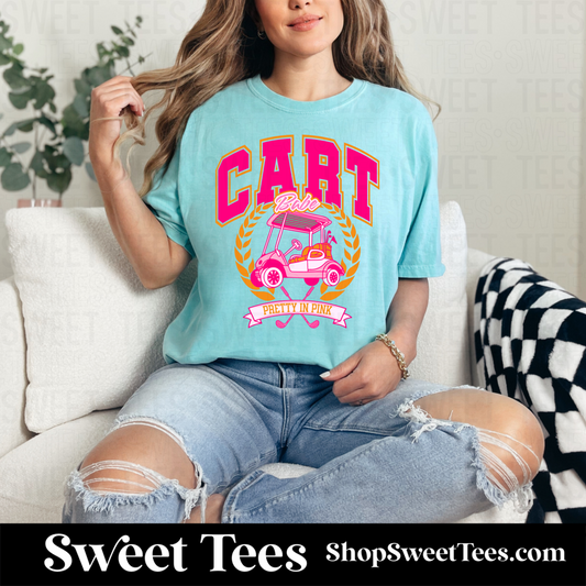 Golf Cart Babe tee - Blue