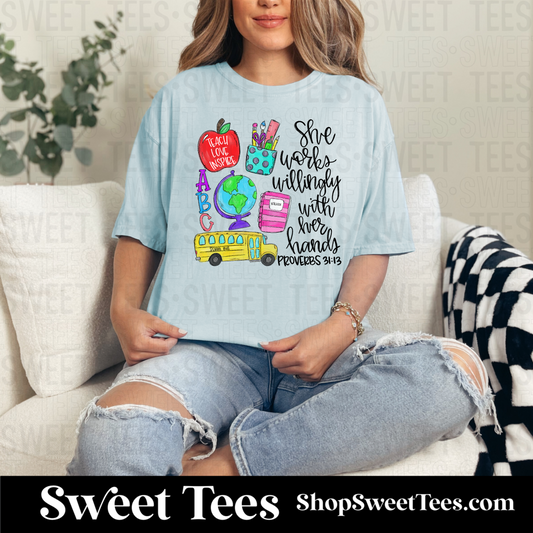 Proverbs Teacher tee