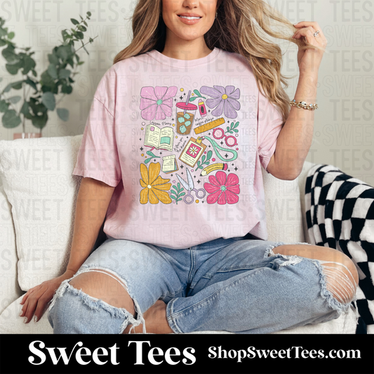 Flower Teacher Things tee