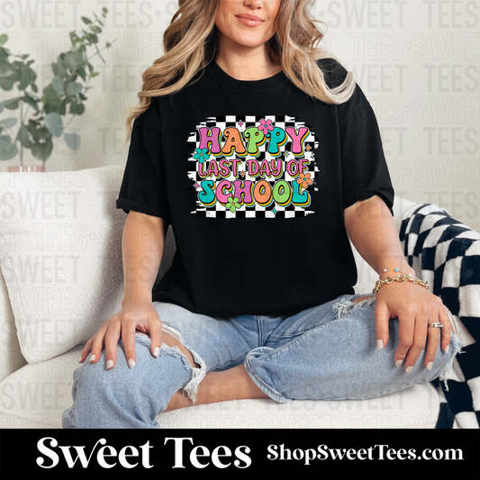 Happy Last Day of School Checker tee