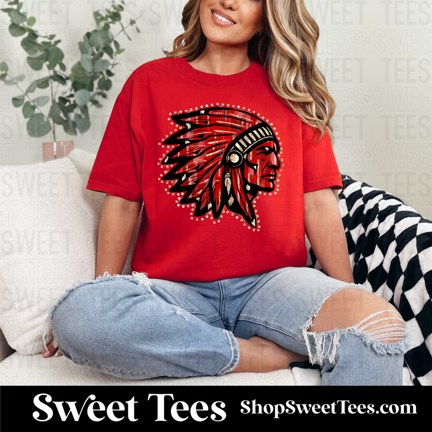 Painted Indian Head tee