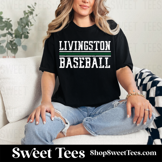 Livingston Baseball College Ruled tee